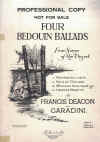 Four Bedouin Ballads Four Songs Of The Desert songbook