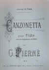 Gabriel Pierne Canzonetta Op.19 for Flute and Piano sheet music