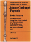 Pepusch Sechs Sonaten Volume I (1-3) for recorder