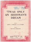 'Twas Only An Irishman's Dream from 'Broadway And Buttermilk' (1916) sheet music