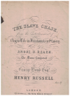 The Slave Chase from 'Negro Life In Freedom And In Slavery' (c.1900) sheet music