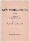 Roger Quilter: Non Nobis, Domine original sheet music