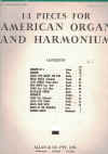 14 Pieces for American Organ and Harmonium organ book Allan's Australian Music Books No.53 
ISBN 0868911755 used organ book for sale in Australian second hand music shop