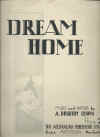 Dream Home by Amy Dorothy Erwin 1933 used second hand Australian piano sheet music score for sale in Australian second hand music shop