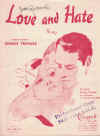 Love And Hate by George Trevare 1947 used original piano sheet music score for sale in Australian second hand music shop