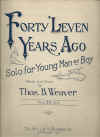 Forty 'Leven Years Ago 1928 sheet music