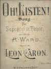 Oh! Listen! by H Ward & Leon Caron used sheet music