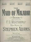 The Maid of Malabar (1897) sheet music