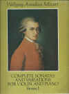 Wolfgang Amadeus Mozart Complete Sonatas and Variations for Violin and Piano