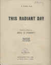 This Radiant Day (A Wedding Song) by Australian composer Nina G Fawsitt Australian song used original Australian piano sheet music 
score for sale in Australian second hand music shop