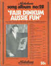 Nicholson's Song Album No.28 Fair Dinkum Aussie Fun Slim Dusty Gordon Parsons Tom Ashe used songbook for salein Australian second hand music shop