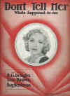 Don't Tell Her What's Happened To Me 1930 sheet music