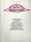 The Best of Motley Crue PVG songbook VF1270 used song book for sale in Australian second hand music shop