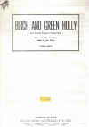 Birch and Green Holly used sheet music