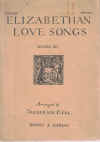 Elizabethan Love Songs Second Set High Voice arranged Frederick Keel piano songbook used piano song book for sale in Australian second hand music shop