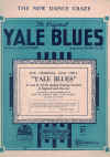 The Original Yale Blues Collie Knox Vivian Ellis with dance directions vintage original 1927 piano sheet music score for sale in Australian second hand music shop