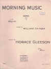 Morning Music by William Tainsh & Horace Gleeson used sheet music