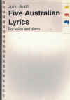 Five Australian Lyrics by John Antill words derived from tribal legends by Harvey Allen used licenced piano sheet music score for sale in Australian second hand music shop