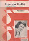 Remember The Day used sheet music