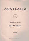 Australia by Edith M Lahey (c.1930) used sheet music