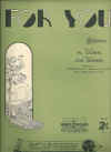 For You 1930 sheet music
