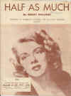 Half As Much 1951 sheet music