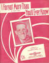 I Forgot More Than You'll Ever Know used sheet music