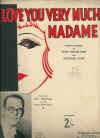 I Love You Very Much, Madame 1934 sheet music