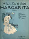 I Once Had A Heart, Margarita 1935 sheet music