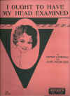 I Ought To Have My Head Examined 1937 sheet music