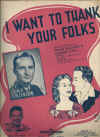 I Want To Thank Your Folks sheet music