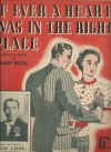 If Ever A Heart Was In The Right Place (It's Yours) 1939 sheet music