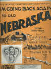I'm Going Back Again To Old Nebraska 1928 sheet music
