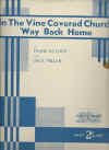 In The Vine Covered Church 'Way Back Home 1933 sheet music