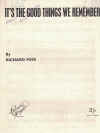 It's The Good Things We Remember used sheet music