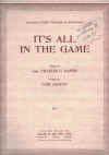 It's All In The Game sheet music
