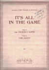 It's All In The Game used sheet music