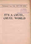 It's A Cruel Cruel World sheet music