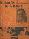 I've Got An Invitation To A Dance 1934 sheet music