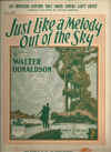 Just Like A Melody Out Of The Sky 1928 sheet music