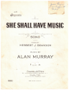 She Shall Have Music (1935) words Herbert J Brandon music Alan Murray used sheet music for sale
