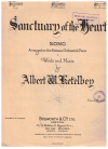 Albert W Ketelbey: Sanctuary Of The Heart in F lieder used original sheet music for sale