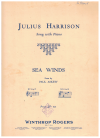 Sea Winds (in G) (1932) poem by Paul Askew music by Julius Harrison 1932 used sheet music for sale