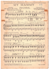 My Mammy (words Sam Lewis/Joe Young music Walter Donaldson arranged Bert Barnes) 1921 used dance band orchestration for sale
