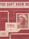 You Don't Know Me 1955 nused sheet music
