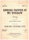 Spring Tapped At My Window (1929) used sheet music