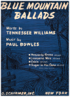 Sugar In The Cane, from 'Blue Mountain Ballads' (1946) words by Tennessee Williams music by Paul Bowles used sheet music for sale