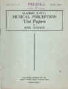 Musical Perception Test Papers 2nd Grade Teachers' Manual