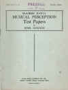 Musical Perception Test Papers 2nd Grade Teachers' Manual