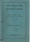 Specimen Ear and Rhythm Tests for Trinity College Local Examination Candidates (Initial to Grade 8) 1966 Syllabus by William Lovelock 
used book for sale in Australian second hand music shop